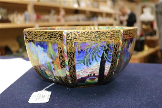 A Wedgwood Fairyland lustre 9 inch octagonal bowl, designed Daisy Makeig-Jones, 22.8cm